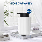 Ceramic Foaming Soap Dispenser, 12 oz Bathroom Foam Hand Soap Dispenser - Image 6