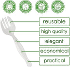 PARTY BARGAINS Disposable Clear Plastic Serving Forks 8.75 Inch – Heavy Duty - Image 4