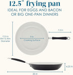 Rachael Ray Cucina Ceramic Nonstick Frying Pan/Skillet, 12.5 Inch Non Stick - Image 2
