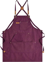 Aoomzoon Canvas Aprons for Men Chef Apron, Work Apron - 16oz Heavy Duty Cross by Aoomzoon