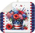 4th of July Dish Drying Mat for Kitchen Counter Independence Day 16''x18'' by Scritism