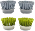 Palm Brush Refills, Dish Brush Replacement Head, 4 Pack by UGWKivd