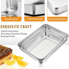 E-far Baking Pans Set of 3, Stainless Steel Sheet Cake Pan - Image 3