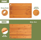 3-Piece Organic Bamboo Cutting Board Set - Image 7