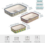 Casserole Dishes for Oven, Ceramic Baking Dishes Set of 3, Rectangular Lasagna - Image 2