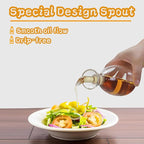 Affogato Glass Oil Bottle with Spout, Olive Oil Dispenser Vinegar Drizzler - Image 3