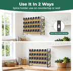 EsLuker.ly Spice Seasoning Rack Organizer Kitchen Countertop, 4 Tier Bamboo - Image 6