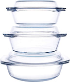 Set of 6 Pieces Round Tempered Glass Casserole Dish by HUSANMP