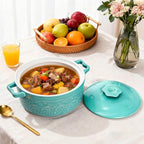 Elsjoy 2 Quart Round Ceramic Casserole Dish - Image 7