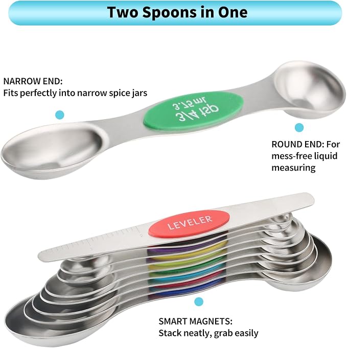 Magnetic Measuring Spoons Set of 9 - Image 7