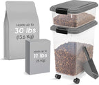 IRIS USA 30 lbs & 11 lbs Combo Airtight Dog Food Storage Container, Stackable - Image 2