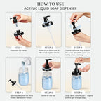 Amolliar Plastic Mason Jar Soap Dispenser - Image 7