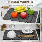 Small Stone Dish Drying Mat for Kitchen Counter, Foldable Water Absorbing - Image 8