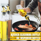 Hushee 12 Pcs Clear Glass Olive Oil Dispenser Bottles Sets Include 8oz Glass - Image 6