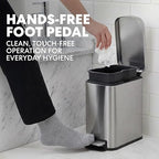 SIMPLI-Magic 6L/1.6G Stainless Steel Bathroom Trash Can - Image 3