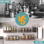 DTUQYX Spice Rack Wall Mounted 6 Pack: 100% Metal & Strong Adhesive Spice - Image 5