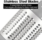 Rotary Cheese Grater with Handle, Kitchen Speed Hand Crank Vegetable Slicer - Image 6