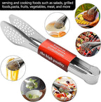 6 Pack Buffet Tongs, Stainless Steel Serving Tongs Serving Utensils 7Inch - Image 4