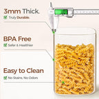 ComSaf Glass Food Storage Containers, 3.6Qt/1.2Qt Glass Flour and Sugar - Image 4