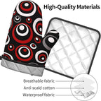 Retro Red Circles Oven Mitt and Pot Holder Set - Image 8