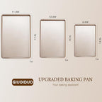 Baking Sheet Set of 3, Nonstick Heavy Duty Cookie Sheets - Image 2