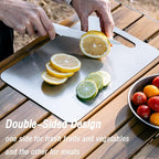 100% Pure Titanium Cutting Board Set of 3, Double-Sided Titanium Cutting Boards - Image 3
