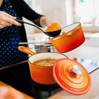 Enameled Cast Iron Sauce Pan, Leonyo 1 Qt & 2 Qt Saucepan Set, Cast Iron Dutch - Image 7