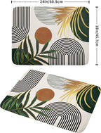 Boho Leaves Dish Drying Mat 18x24 inch Mid Century Absorbent Drainer Rack Mats - Image 2