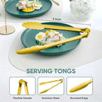 Buffet Tongs 7'' Inches Serving Tongs Heavy Duty Stainless steel Kitchen and - Image 2