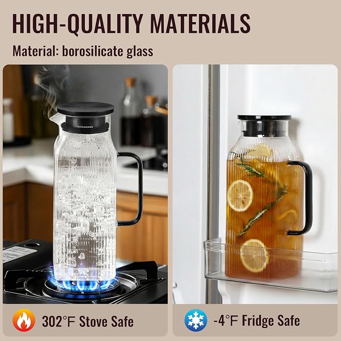 2 Liter/68 oz Square Glass Pitcher - Image 4