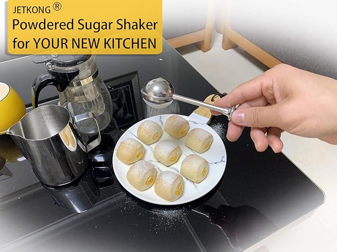 JETKONG Powdered Sugar Shaker Duster Flour Dispenser Shaker - Image 2