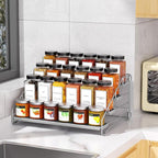 BOIVSHI 4 Tier Spice Rack for Cabinet, Spice Rack Organizer, Depth Adjustable - Image 9
