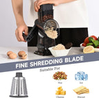 Rotary Cheese Grater with Handle Kitchen Shredder Slicer Grater Slicer Ice - Image 5
