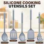 5Pcs Silicone Cooking Utensils Set, Heat Resistant Kitchen Tools Include - Image 2