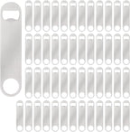 50 Pack Flat Beer Bottle Opener 7 inch Stainless Steel Flat Bottle Opener Beer by Yugada