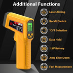 FKM Infrared Thermometer Gun Non-Contact Laser Temperature Gun, -58°F~986°F - Image 2