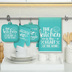 Sratte 6 Pcs Kitchen Decor Accessories Set Farmhouse Towels Pot Holders Oven - Image 2