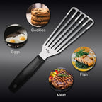 MIU Fish Spatula Stainless Steel, Slotted Flexible Metal, Lightweight Barbecue - Image 3