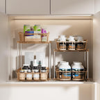 Delamu 2-Tier Under Sink Organizers and Storage, Pull Out Kitchen Pantry - Image 3
