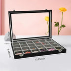 Stratalife Earring Organizer Velvet Jewelry Organizer Box 24 Grid Earring Tray - Image 3