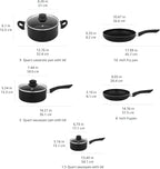Amazon Basics Non-Stick Kitchen Cookware 8-Piece Set, Non-Induction, Includes - Image 5
