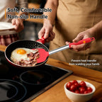 Silicone Spatula Set of 2, E-far Solid & Slotted Turner - Image 4