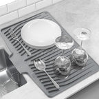 Silicone Dish Drying Mat for Kitchen Counter, Dish Drainer Mat, Non-Slip Drying by Unknown