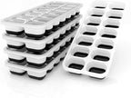 Ice Cube Trays 5 Pack for Freezer – 70 Cubes, Reinforced Snap Lids That Stay by DclobTop