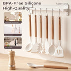 Astercook Kitchen Utensils set, 446°F Heat Resistant Food Grade Utensil Sets - Image 8