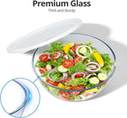 4.7 Qt Extra Large Glass Mixing Bowls Clear Glass Salad Cooking Bowls - Image 3