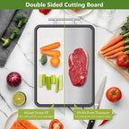 Titanium Cutting Boards for Kitchen, Large 16x11 Inch Pure Titanium and Wheat - Image 2