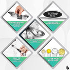 Urbanstrive 8 Pcs Upgraded Magnetic Measuring Spoons Set Stainless Steel Dual - Image 7