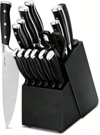 Knife Set, 15 Piece Premium Kitchen Knife Block Set, Razor-Sharp, High Carbon by UmiteChef