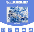 Watercolor Turtle Floral Dish Drying Mat - Image 2